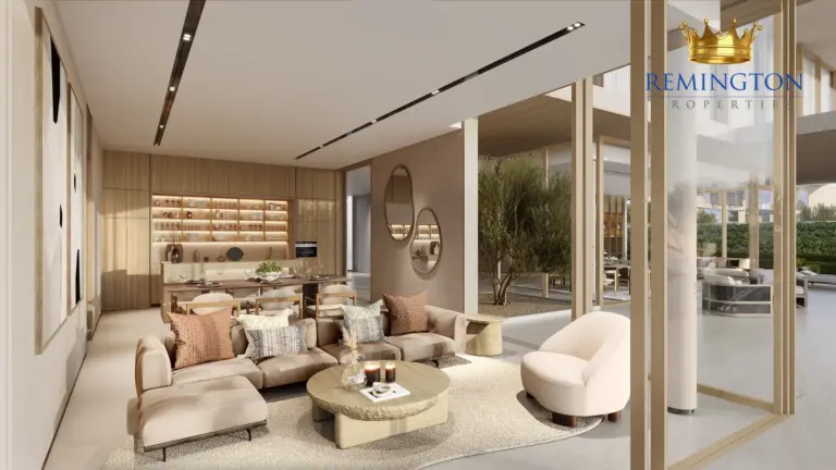 Living and dining interior at Coral Collection - Redwood Villa G, Palm Jebel Ali Frond F