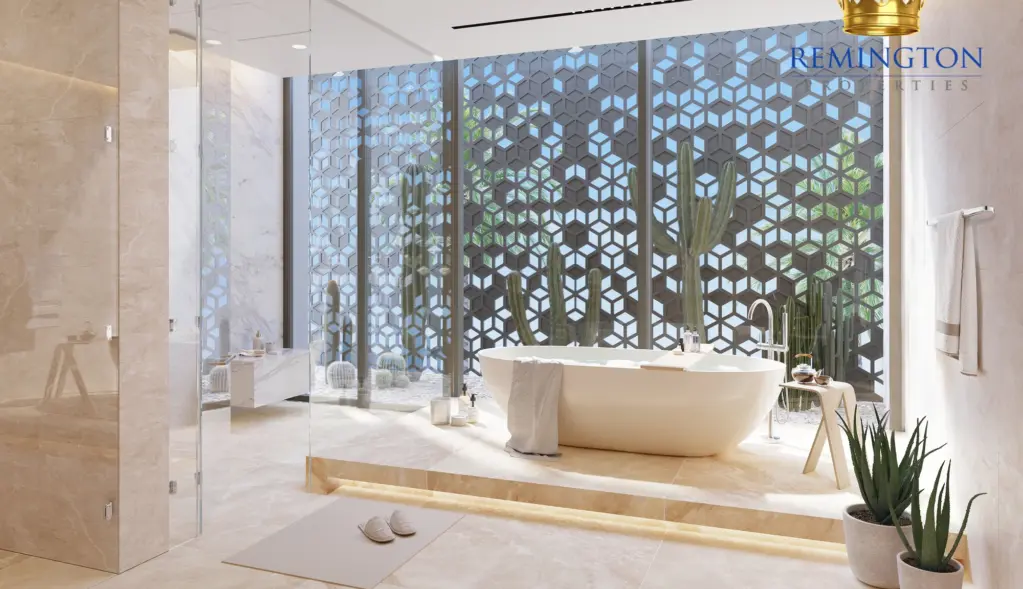 Bathroom interior at Coral Collection - Sunset Mirage Villa M, Palm Jebel Ali Frond F