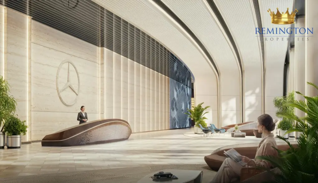 Residential lobby concept for Mercedes-Benz Places Binghatti City