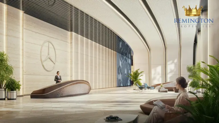 Residential lobby concept for Mercedes-Benz Places Binghatti City