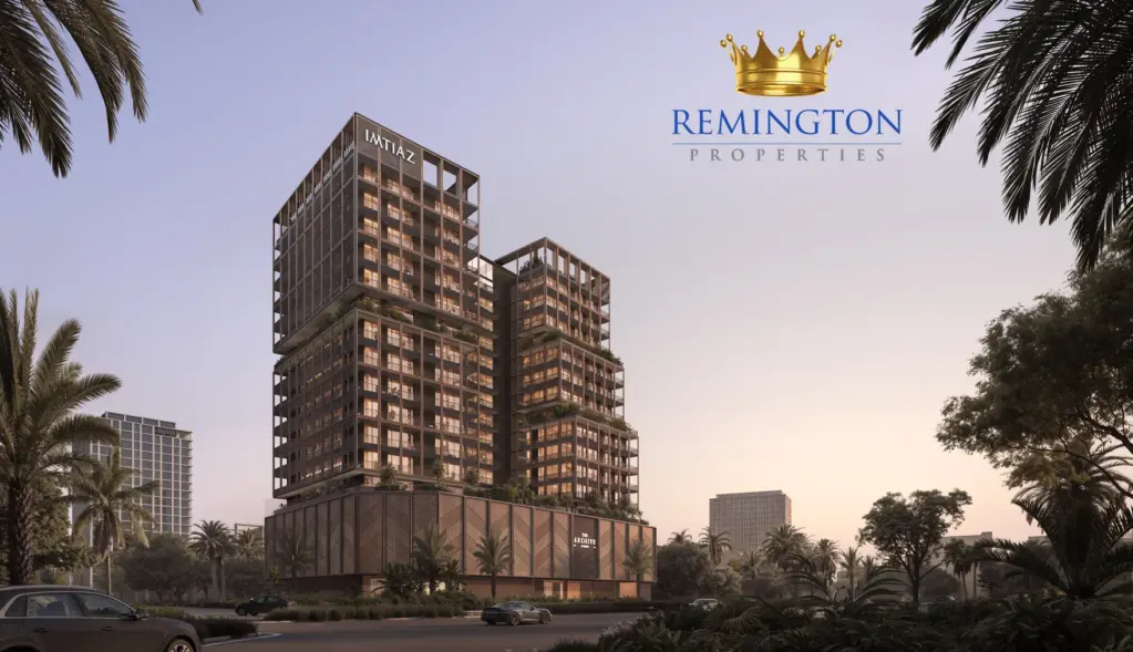 The Archive residential building at dusk