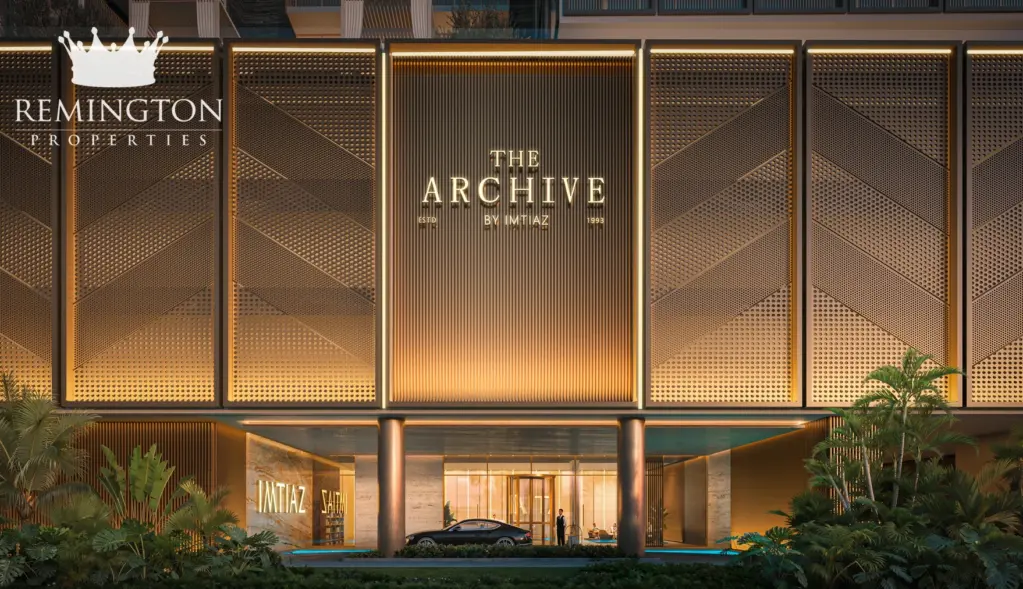 Main entrance and facade signage at The Archive