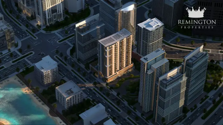 Aerial rendering of Verso in Meydan Horizon