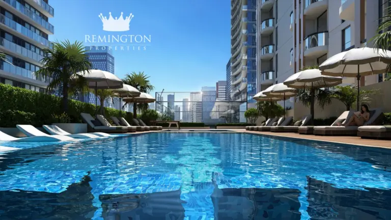 Verso outdoor swimming pool and loungers