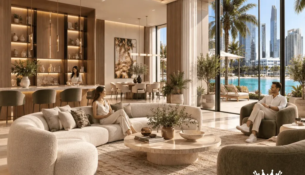 Residents lounge with contemporary seating