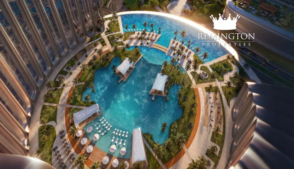 Pool deck at Mercedes-Benz Places Binghatti City