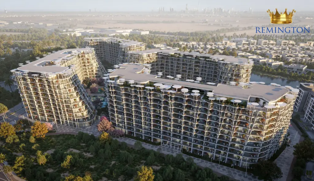 Aerial view of the Sakura Gardens buildings and landscaped grounds