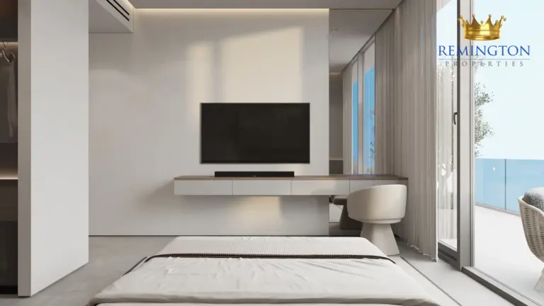 Bedroom with full-height glazing and access to a balcony