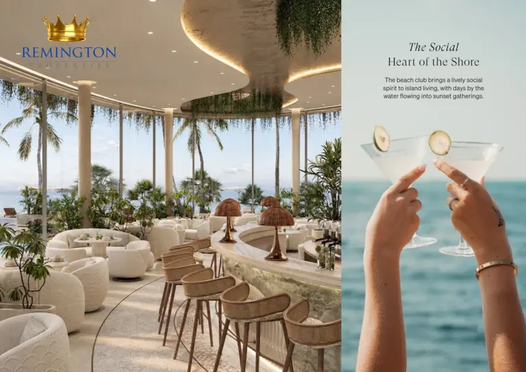 Beach club social lounge at Samana Collecta