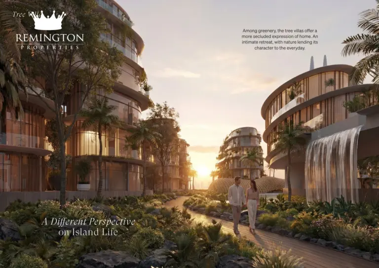 Tree villas and landscaped courtyard at Samana Collecta