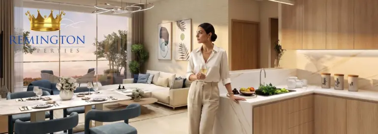 Sorrento Lagoon Views by DAMAC: Open living and dining area beside the kitchen