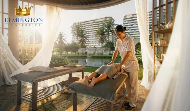 Sorrento Lagoon Views by DAMAC: Spa treatment space beside the water